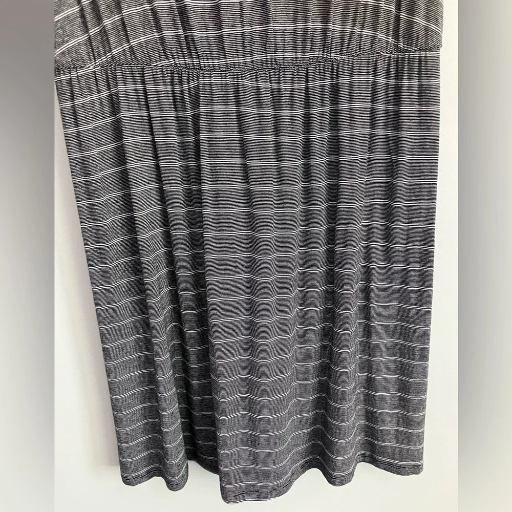 MERONA Black and White Striped  V-Neck Midi Tank Dress Size XL - Picture 5 of 11